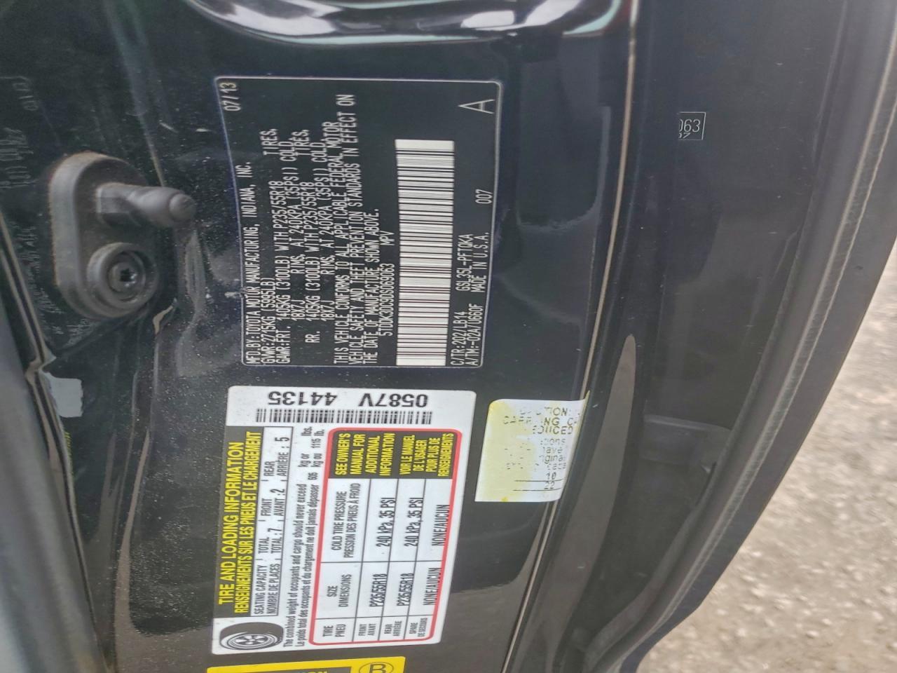 2013 TOYOTA SIENNA