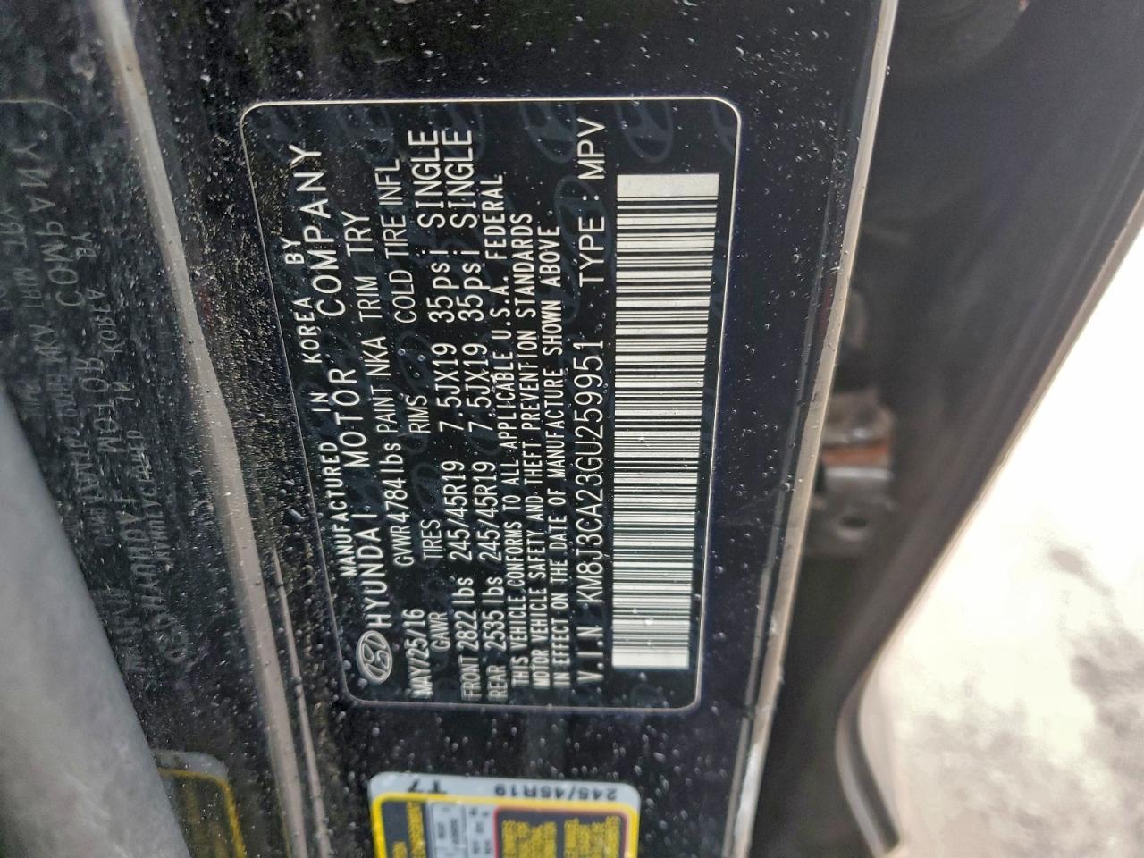 2016 HYUNDAI TUCSON