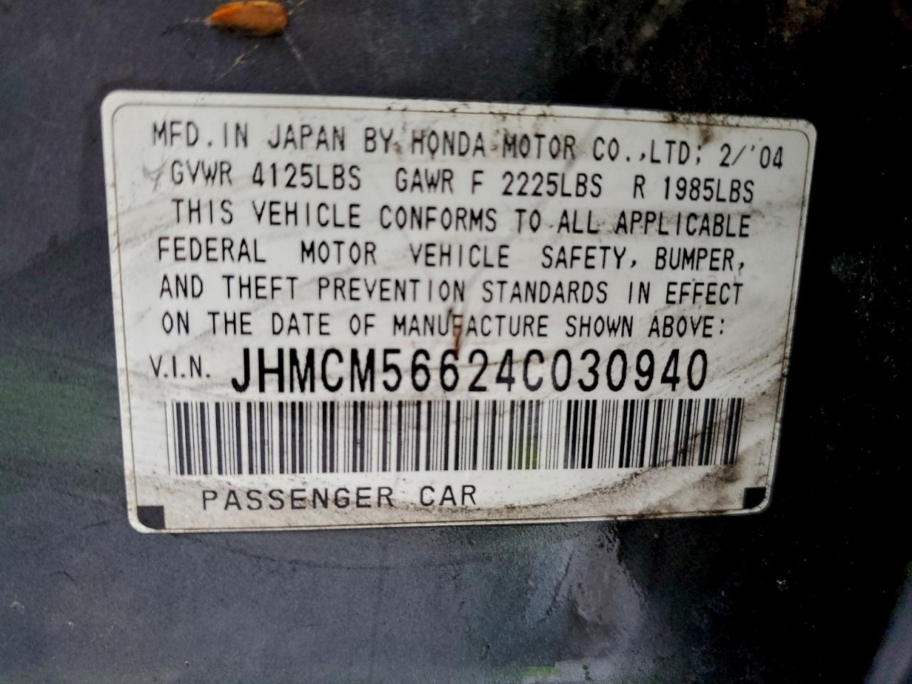 2004 HONDA ACCORD