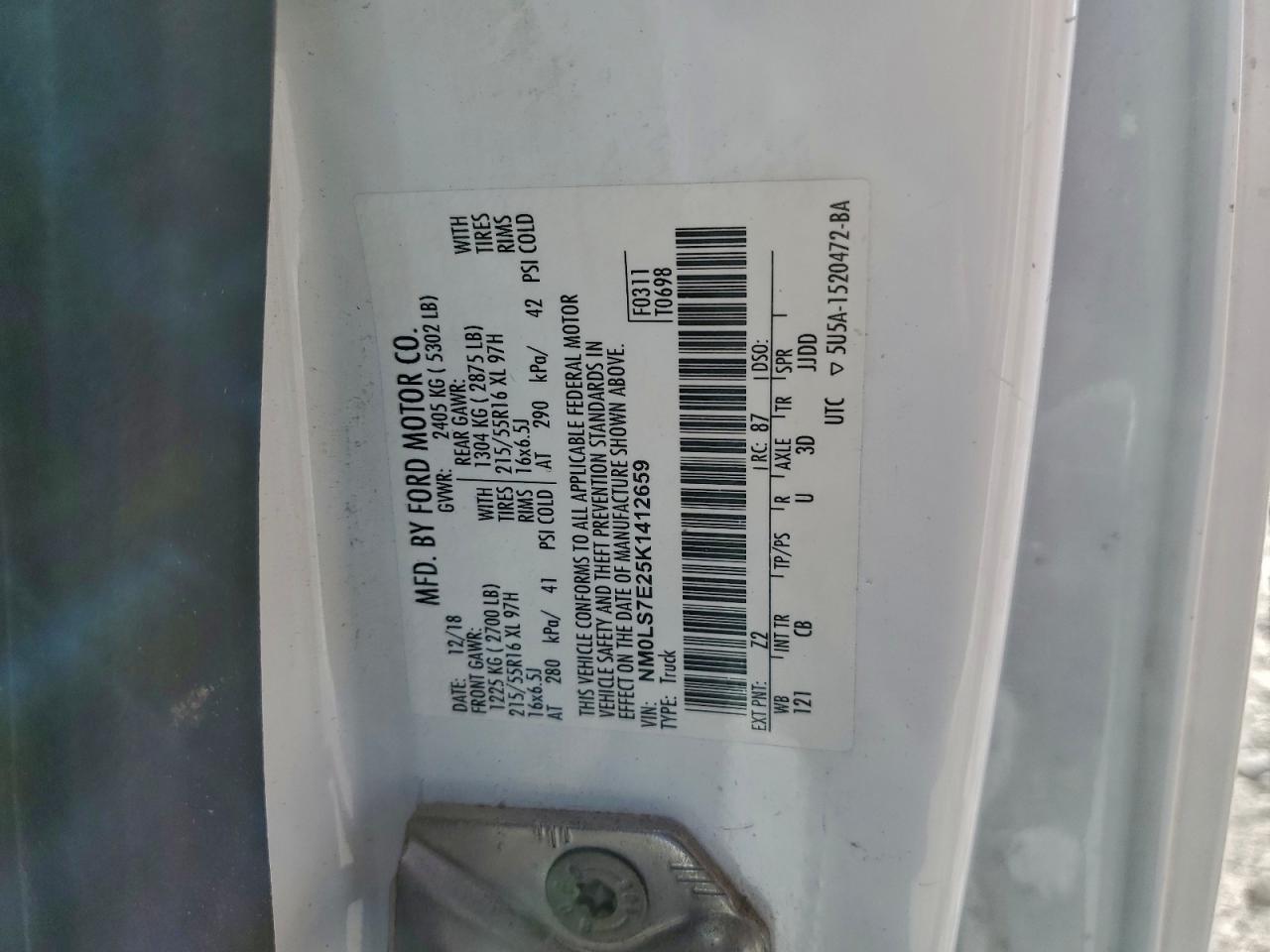 2019 FORD TRANSIT CONNECT