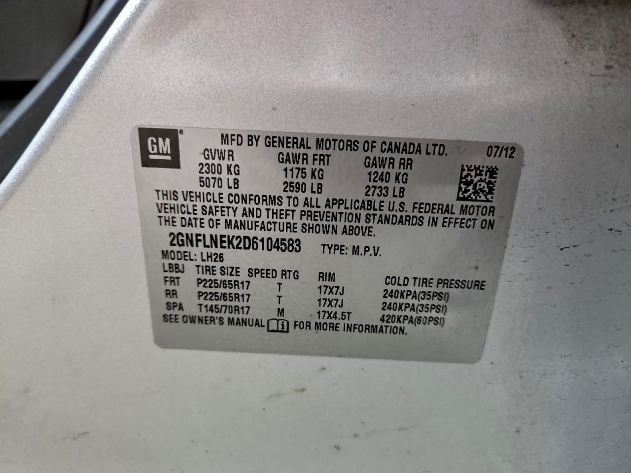 2013 CHEVROLET EQUINOX