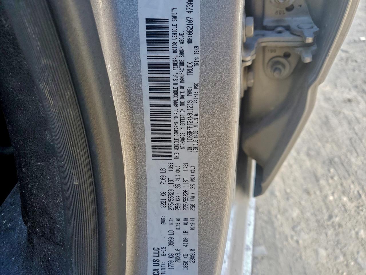 2019 RAM 1500