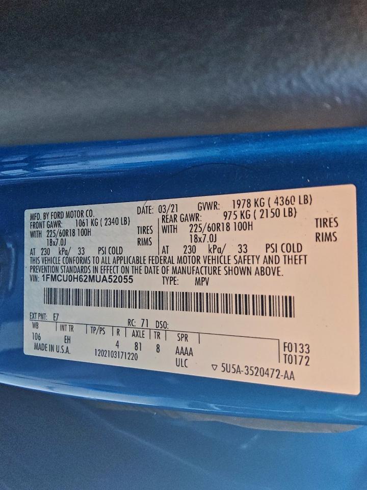 2021 FORD ESCAPE