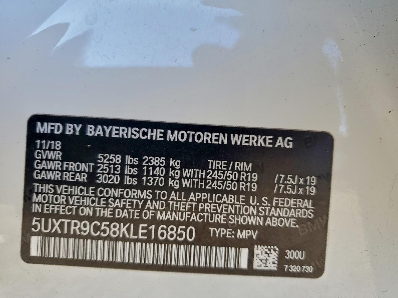 2019 BMW X3