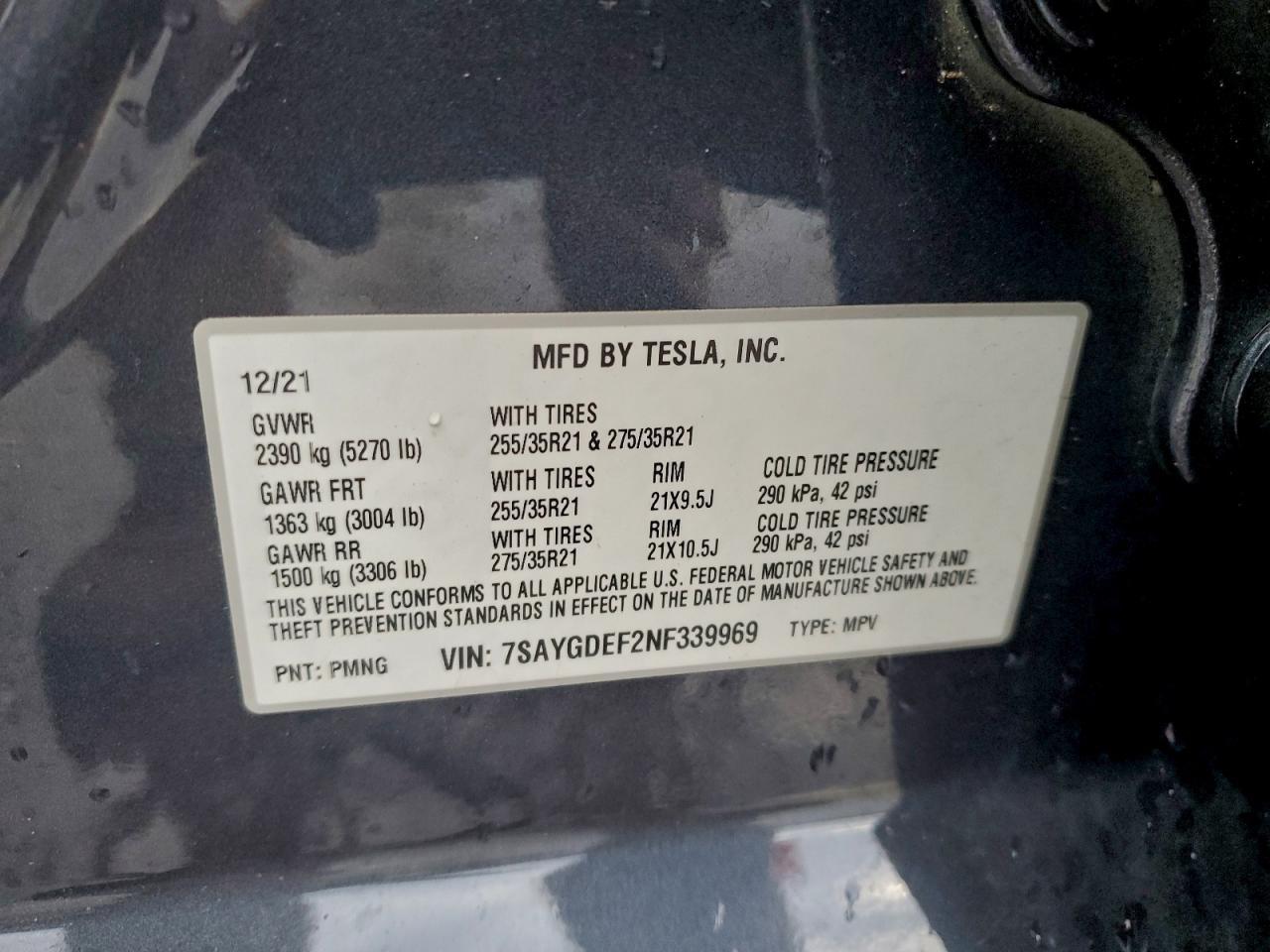 2022 TESLA MODEL Y
