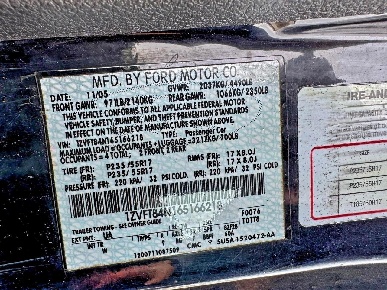 2006 FORD MUSTANG