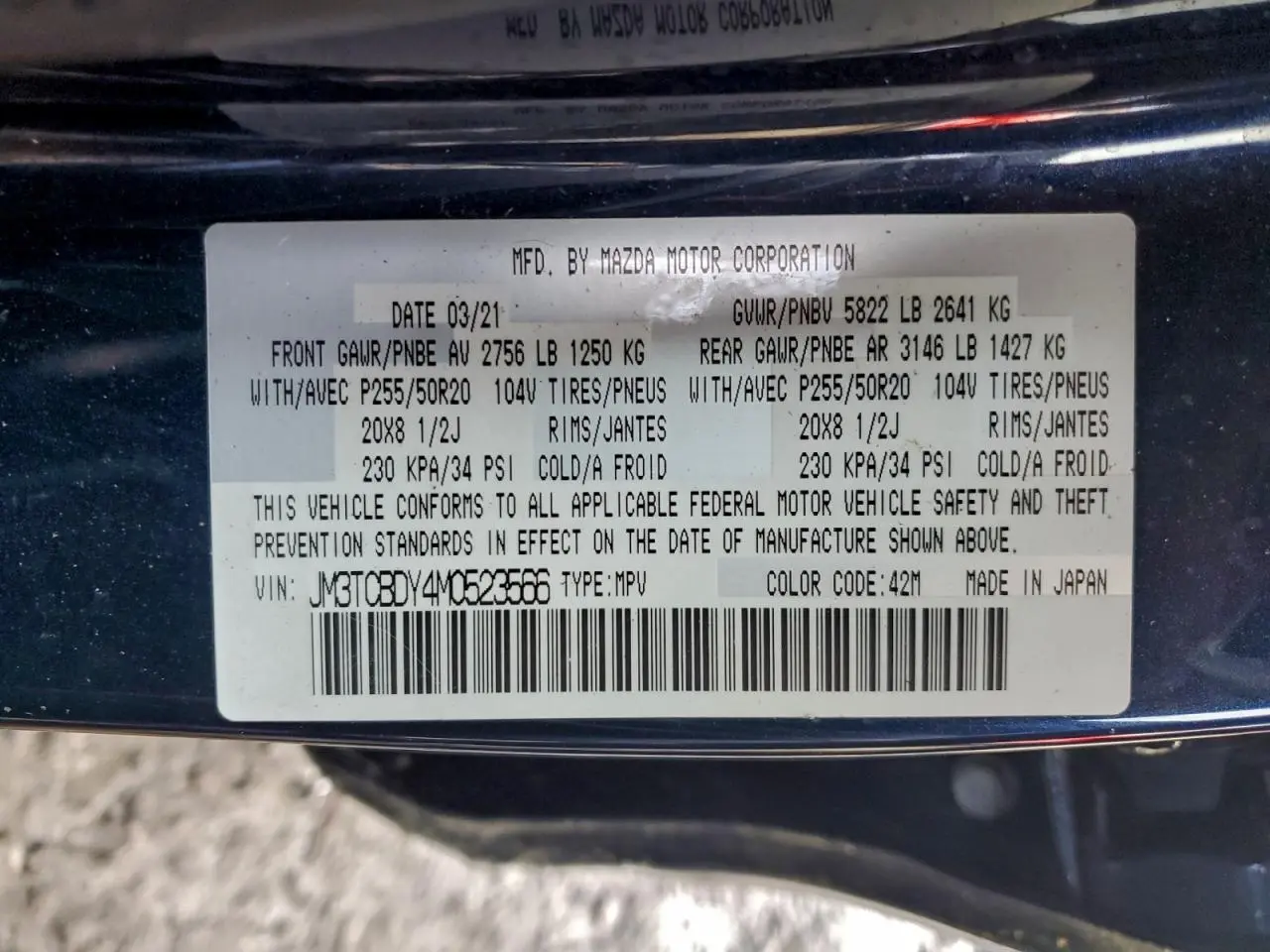 2021 MAZDA CX-9