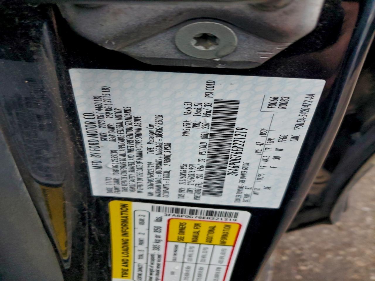 2014 FORD FUSION