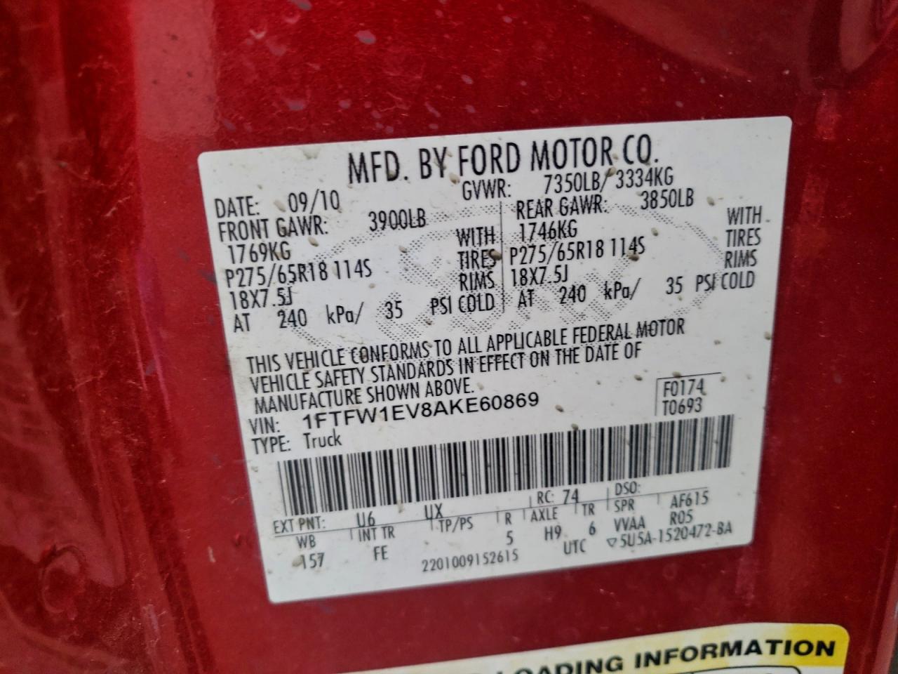 2010 FORD F-150