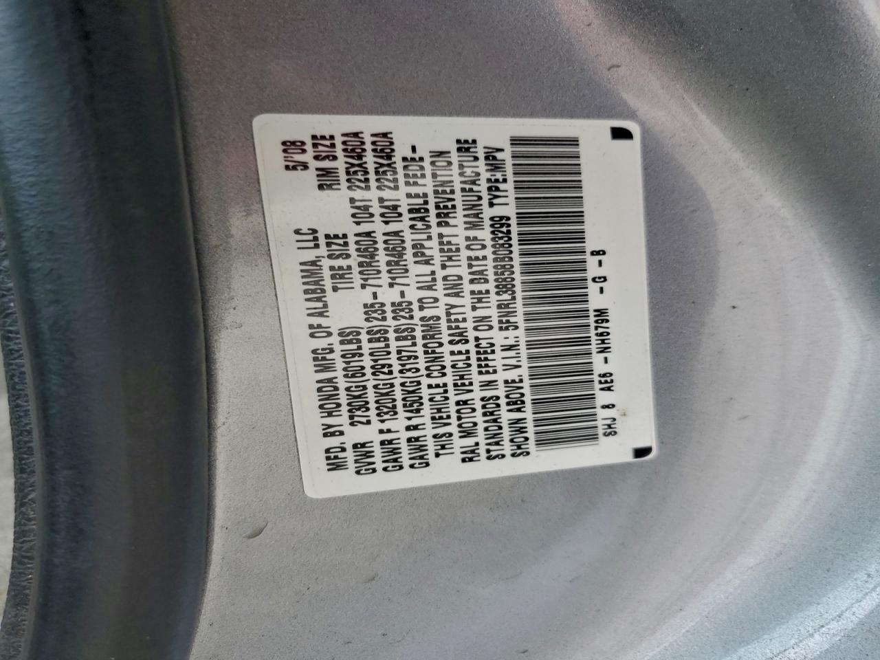 2008 HONDA ODYSSEY
