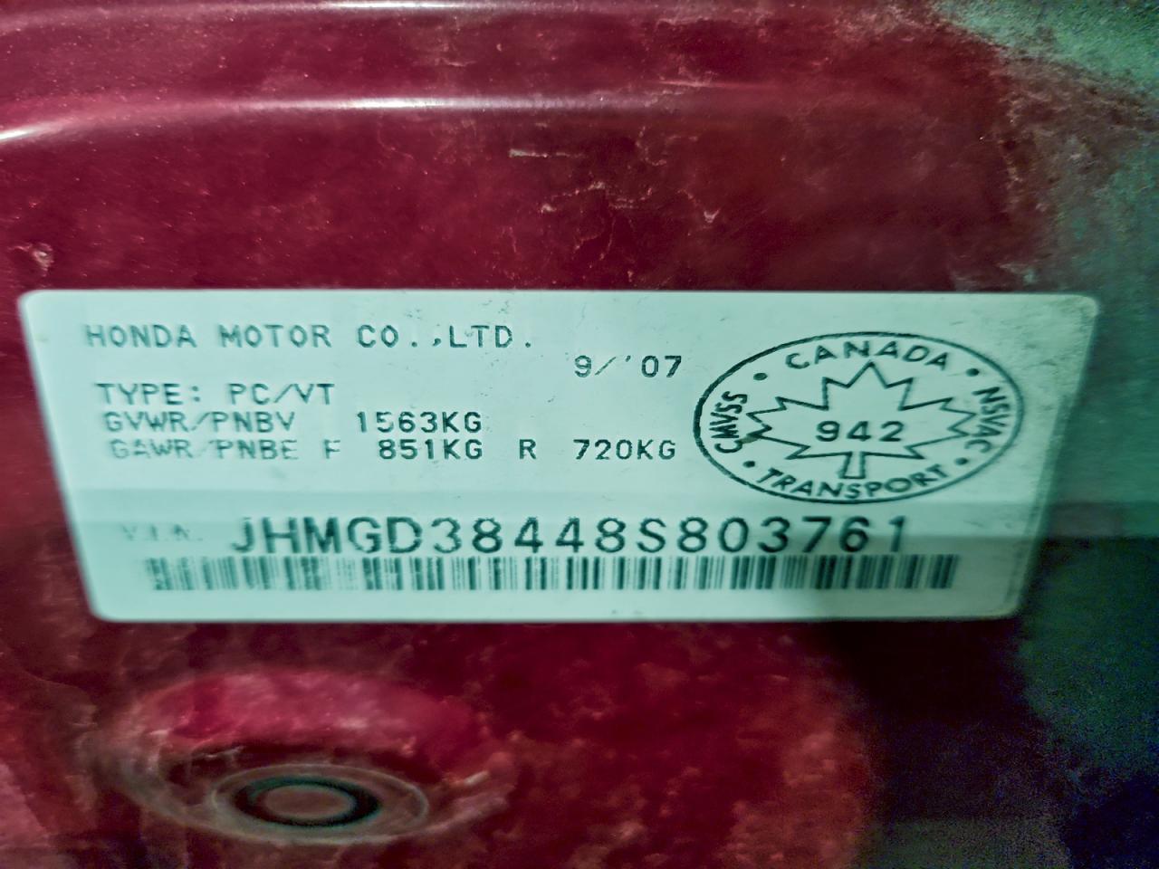 2008 HONDA FIT
