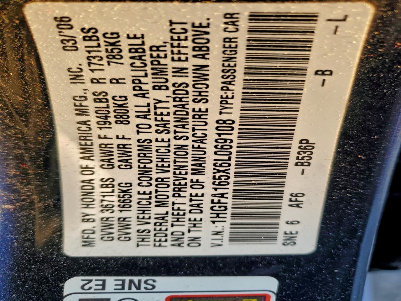 2006 HONDA CIVIC