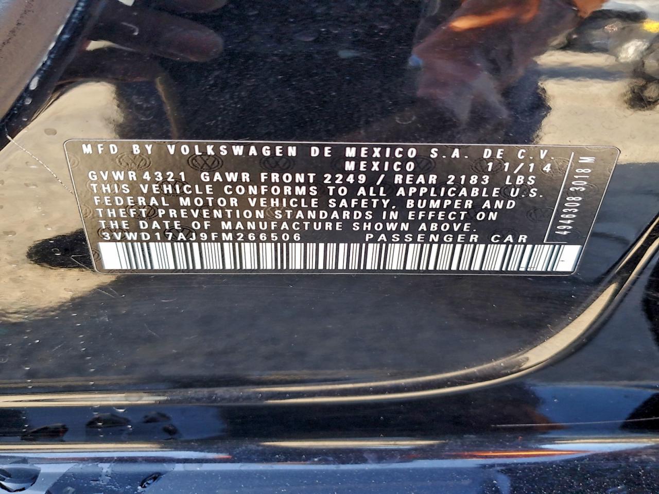 2015 VOLKSWAGEN JETTA