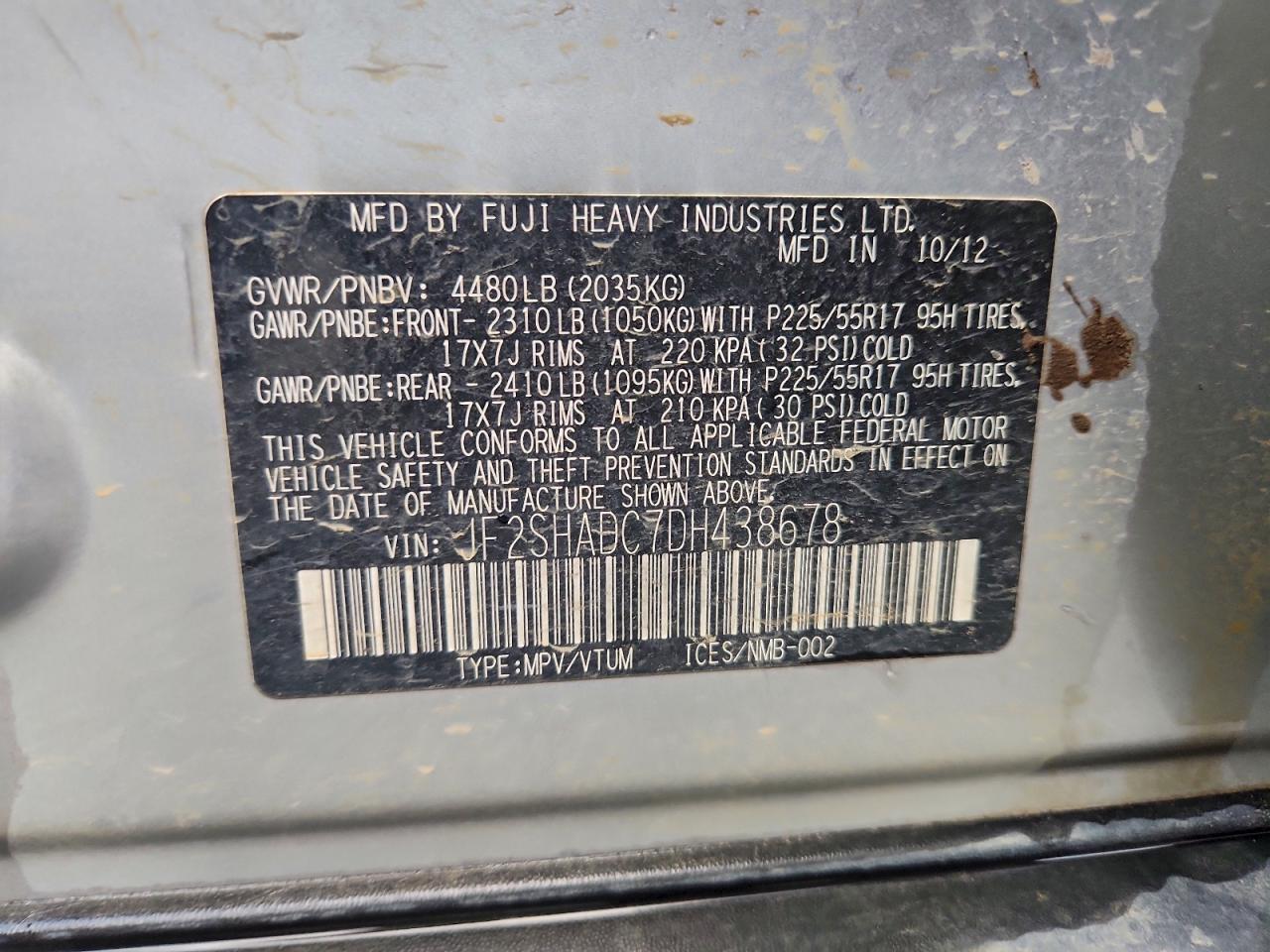 2013 SUBARU FORESTER