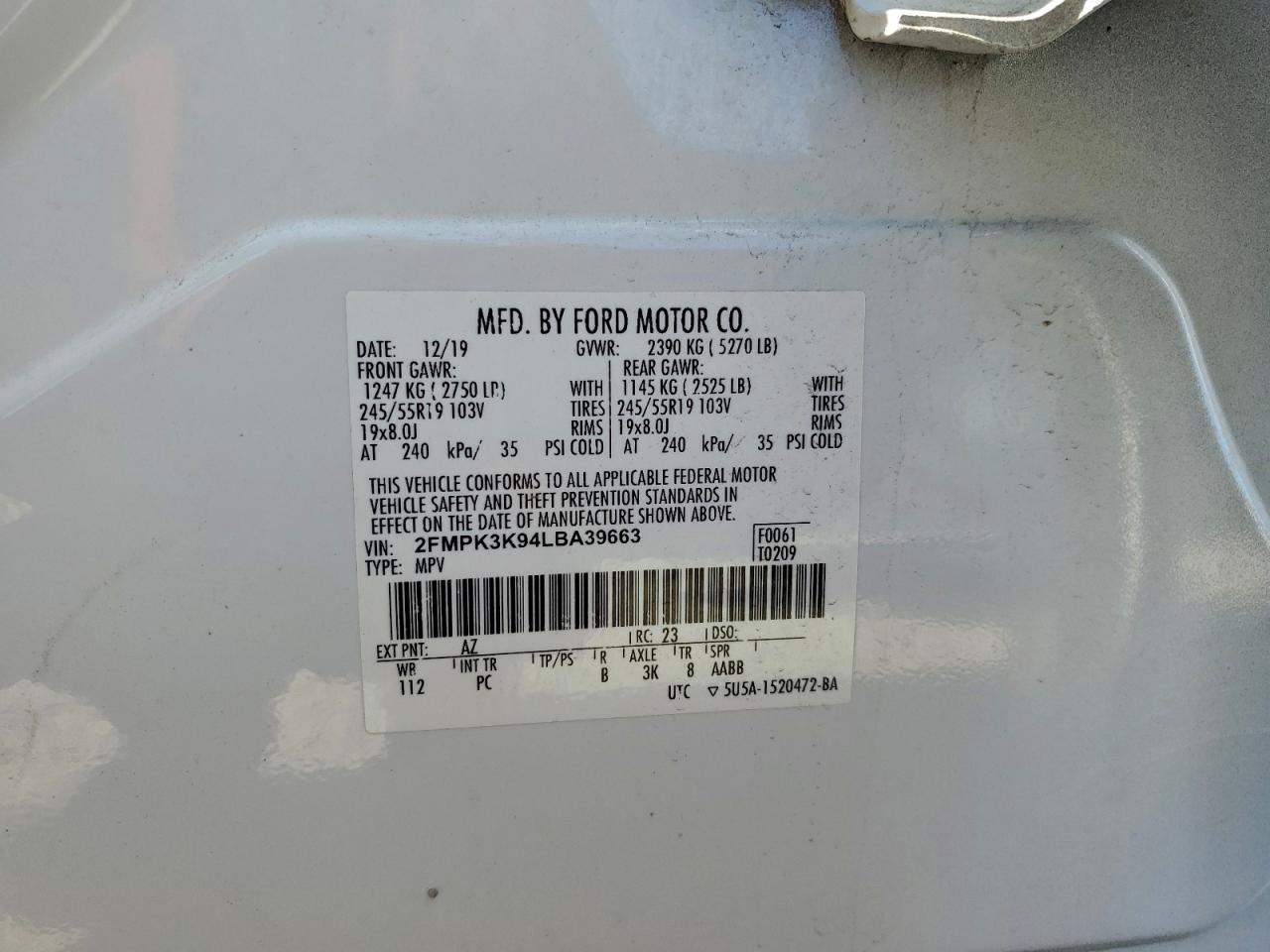2020 FORD EDGE