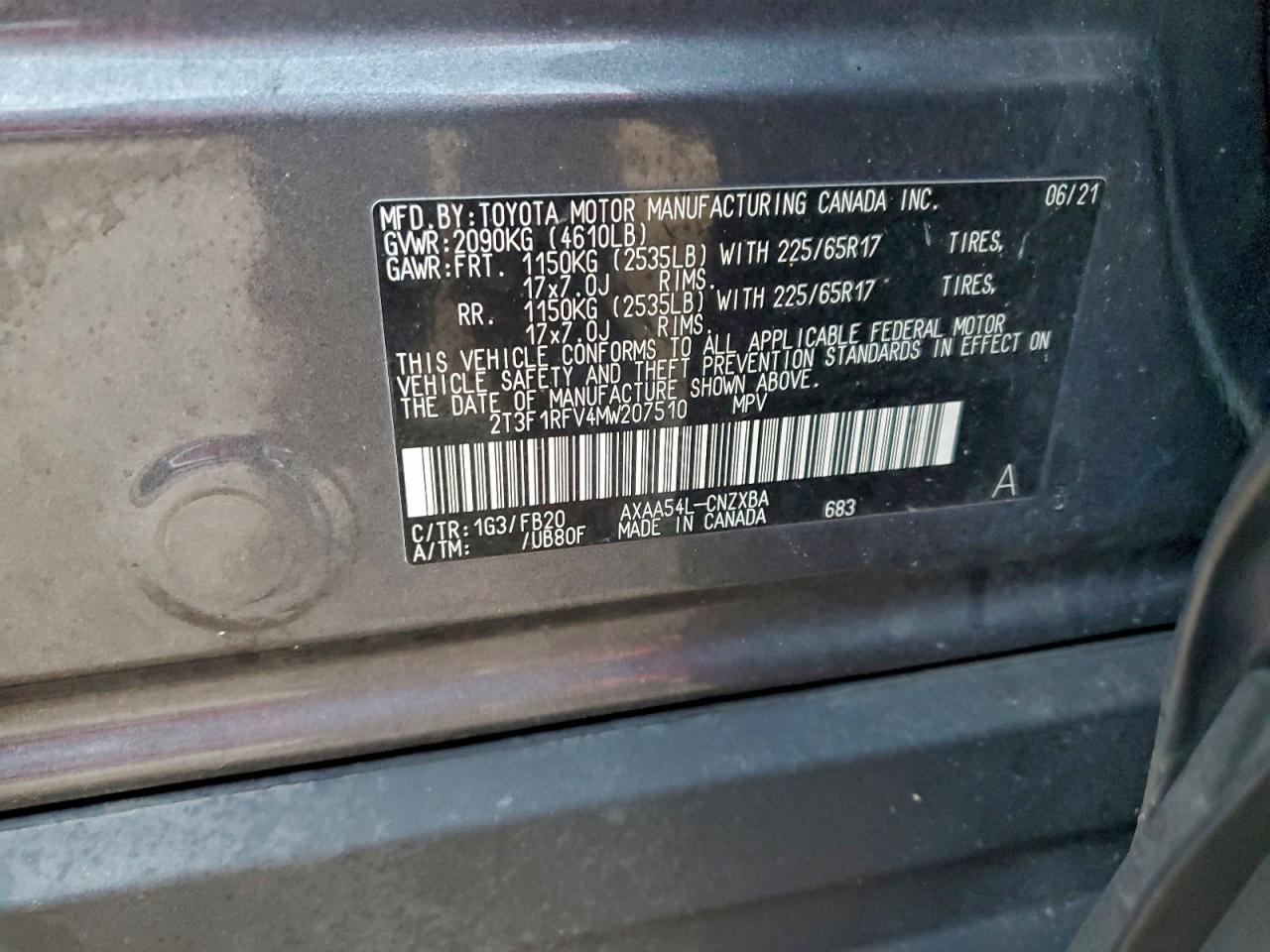 2021 TOYOTA RAV4
