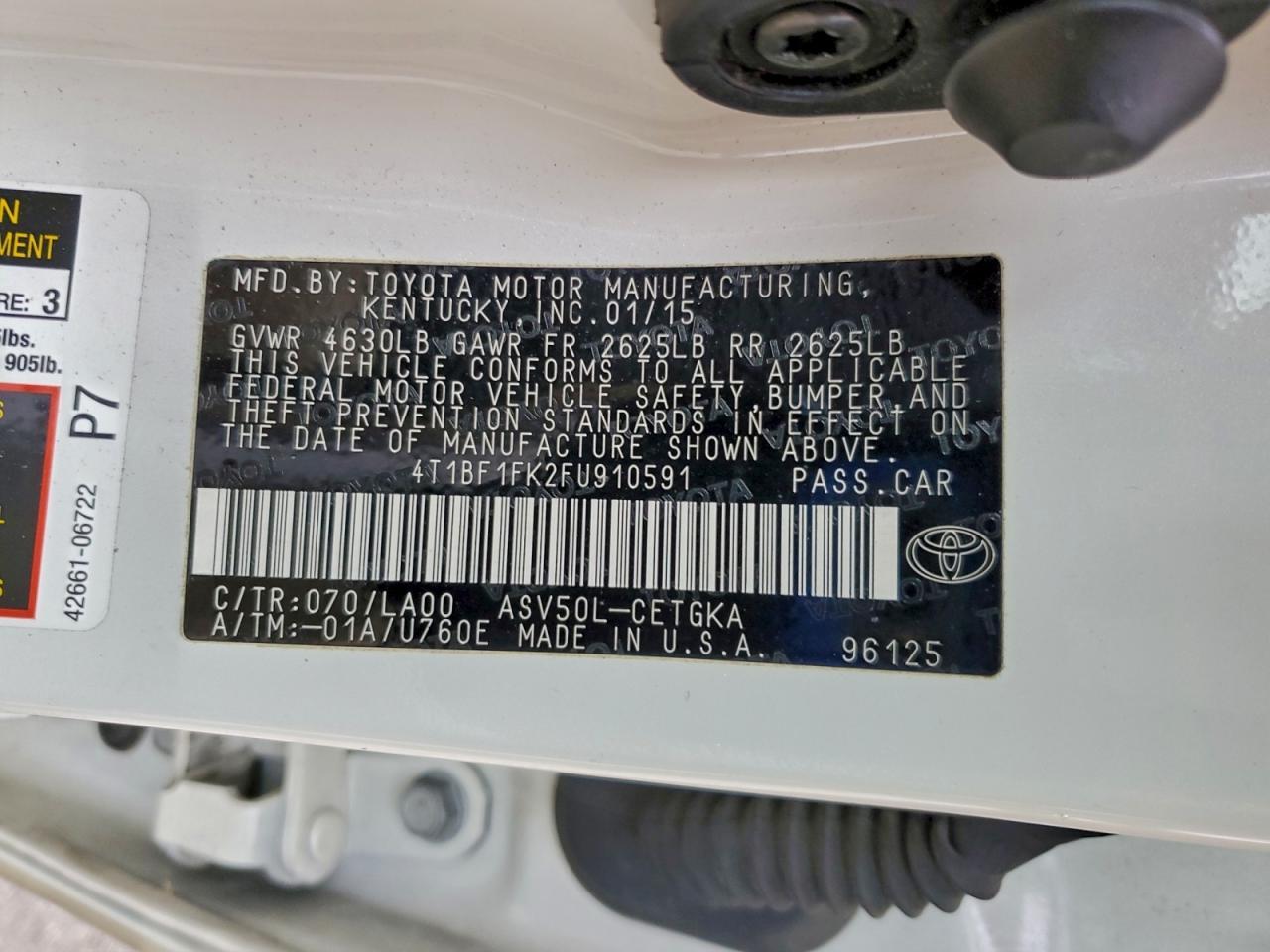2015 TOYOTA CAMRY