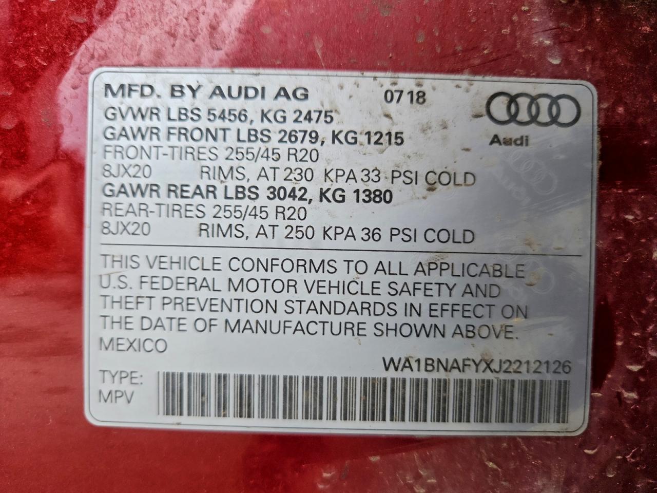2018 AUDI Q5