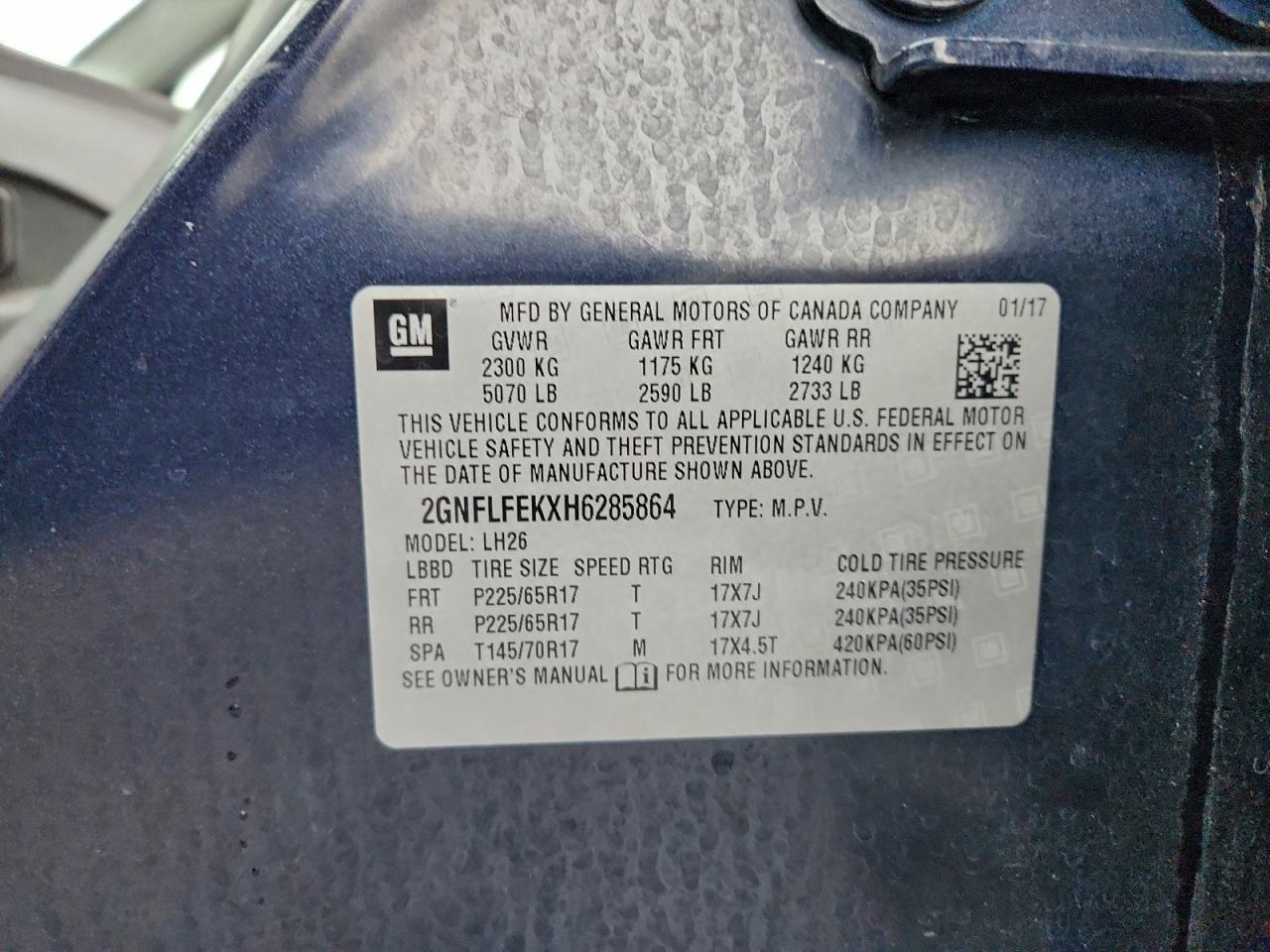2017 CHEVROLET EQUINOX