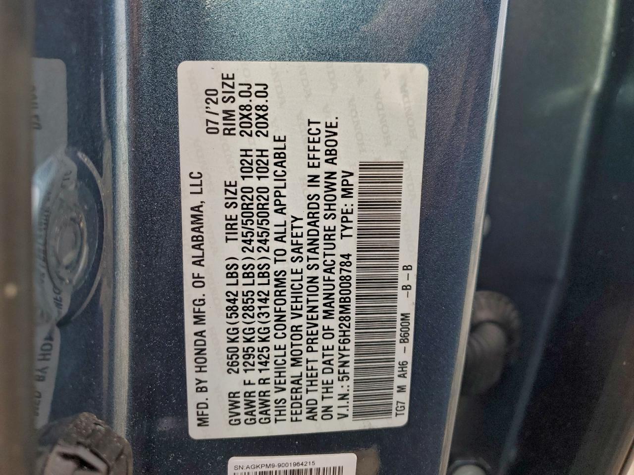 2021 HONDA PILOT