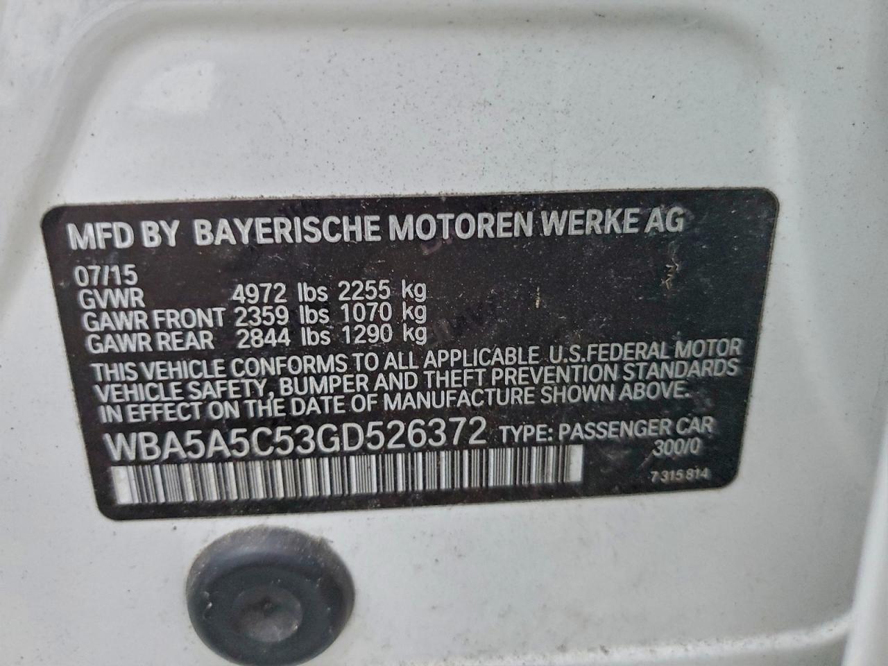 2016 BMW 5 series