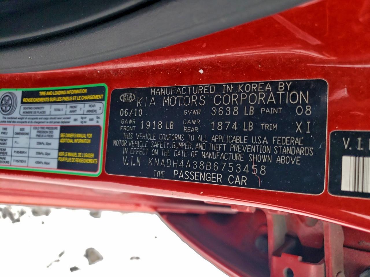 2011 KIA RIO