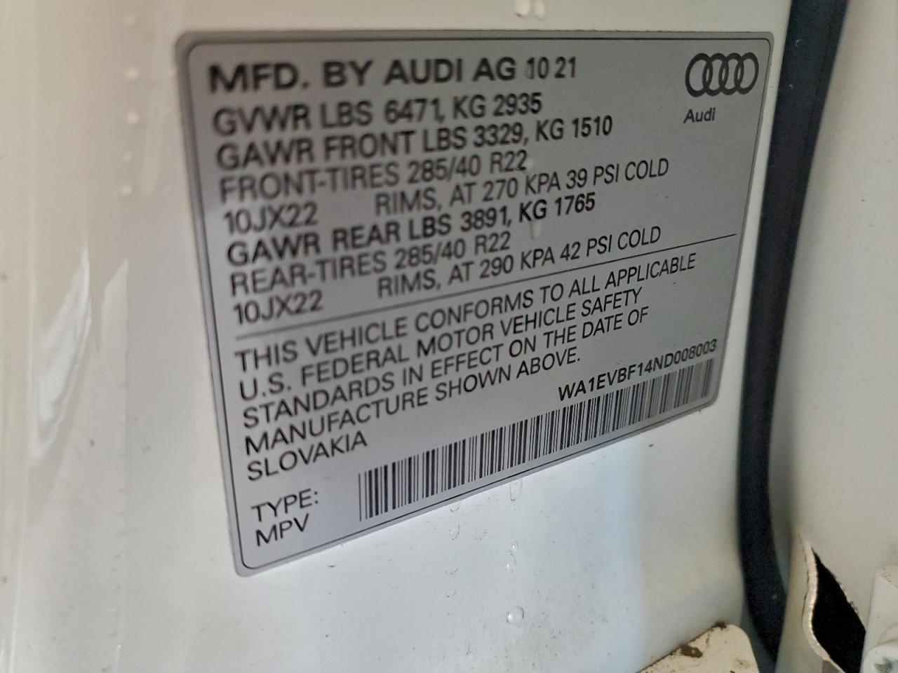 2022 AUDI Q8