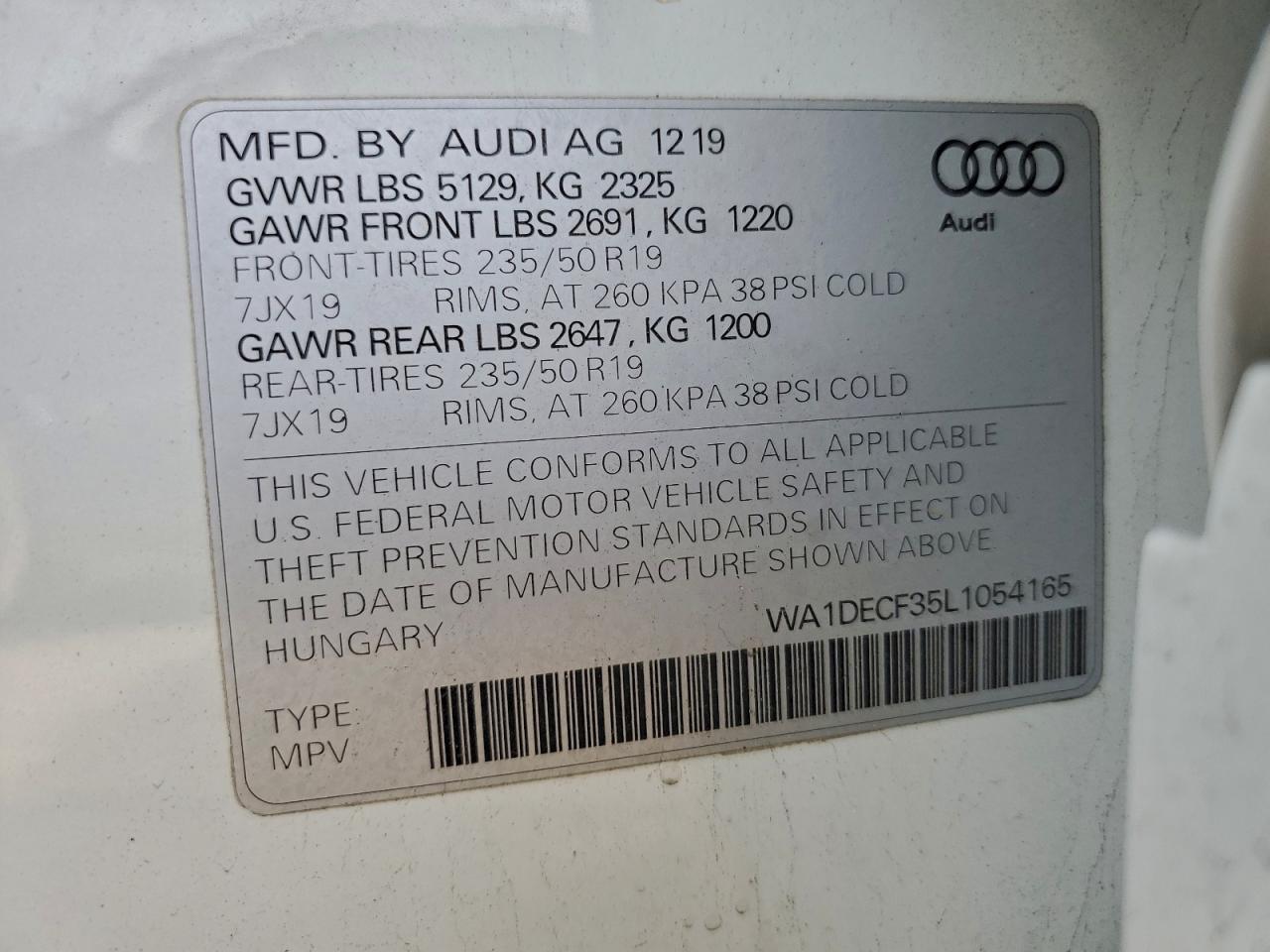 2020 AUDI Q3