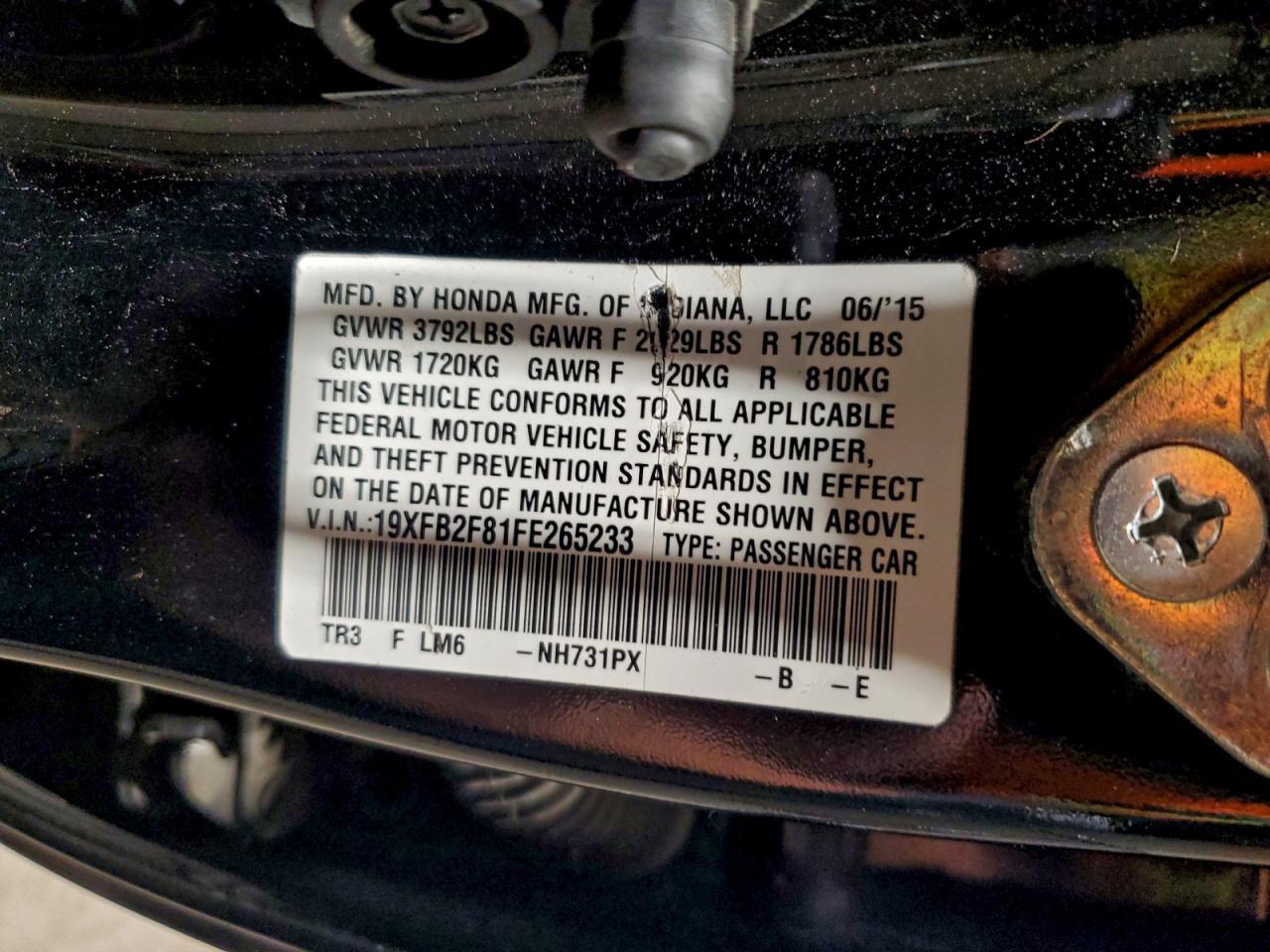 2015 HONDA CIVIC