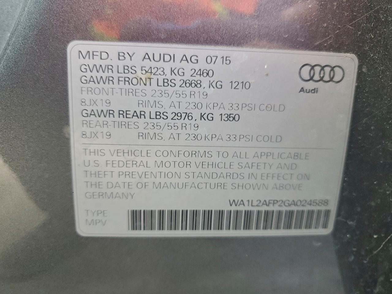 2016 AUDI Q5