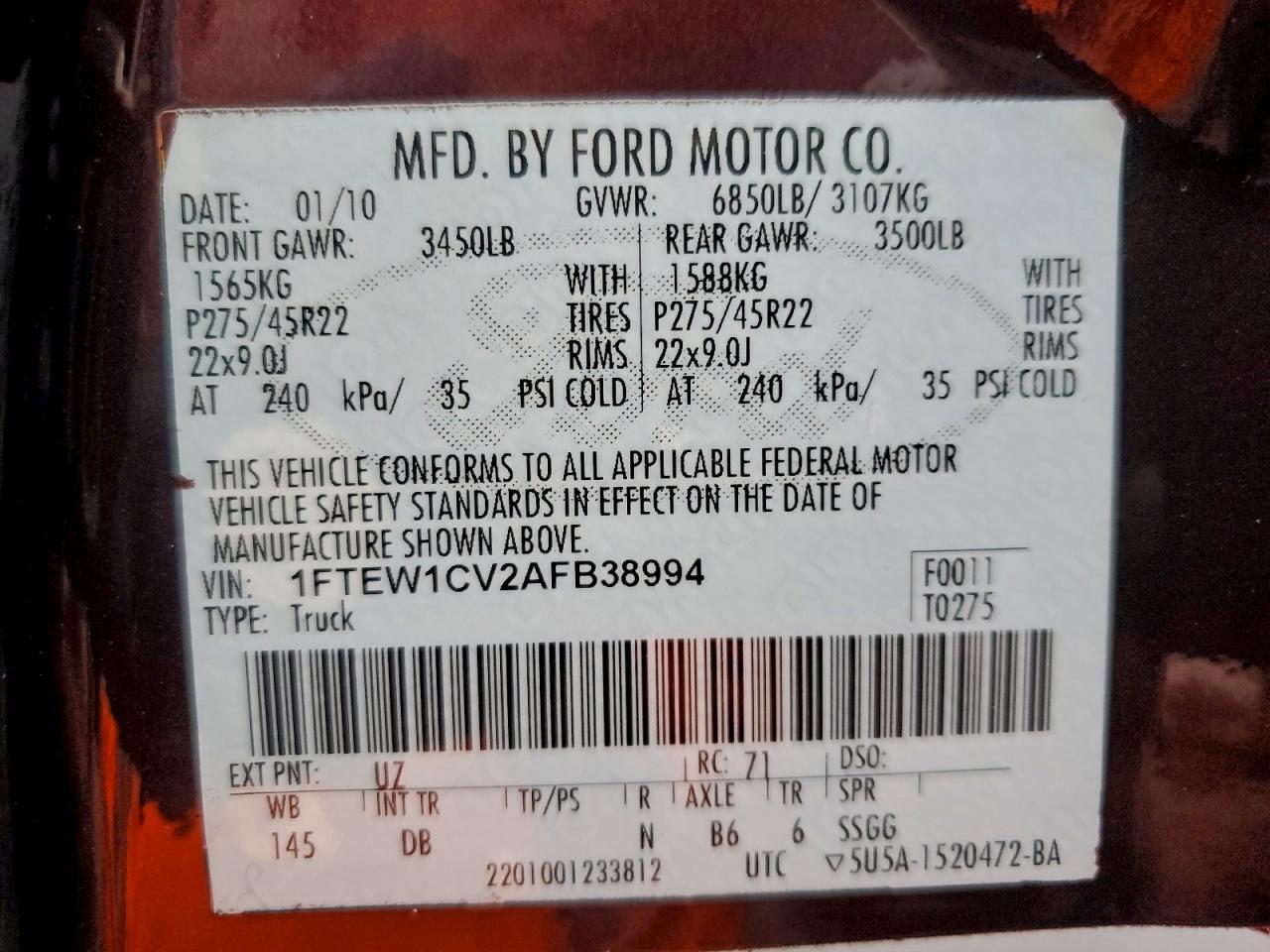 2010 FORD F-150