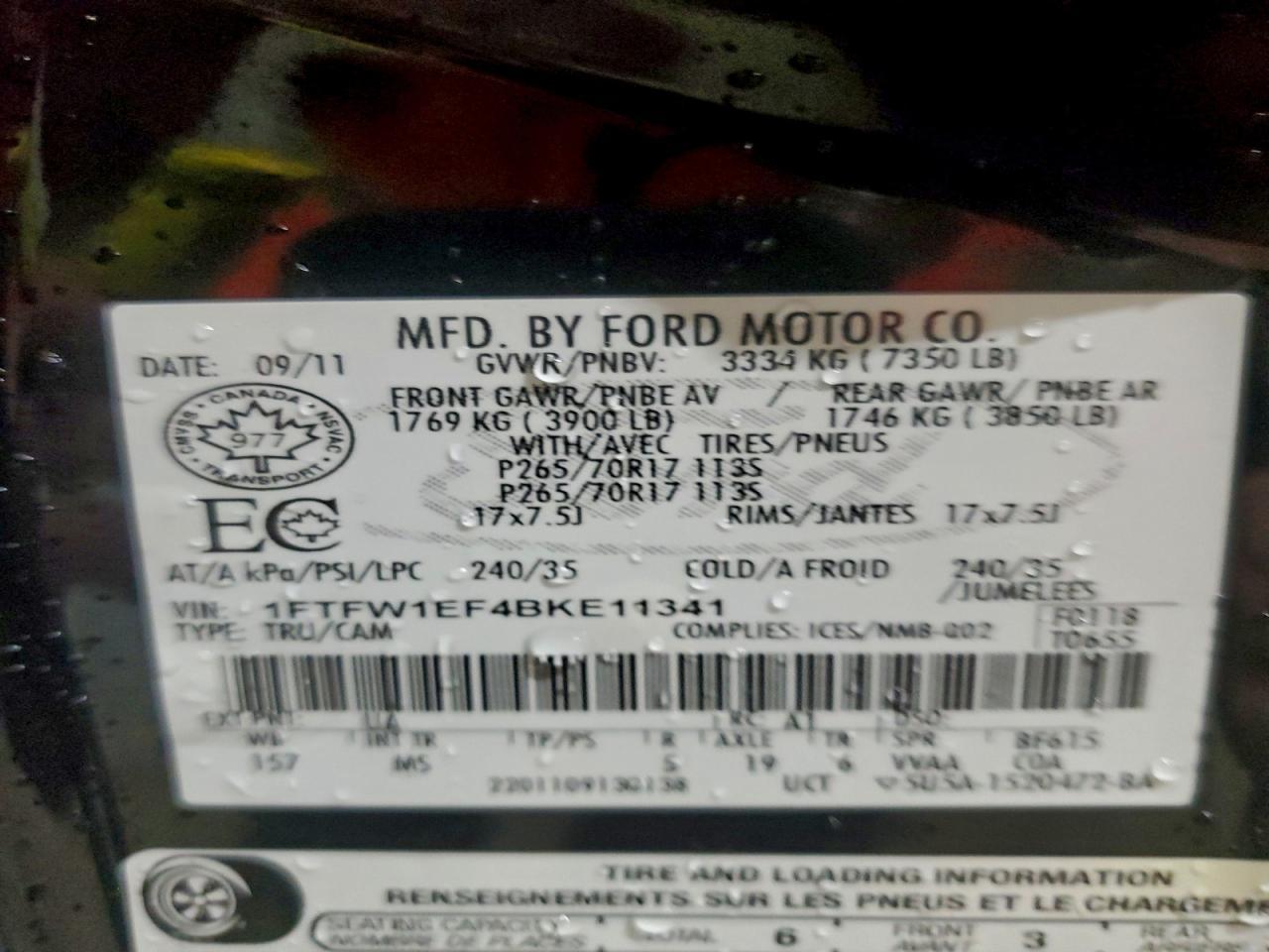 2011 FORD F-150