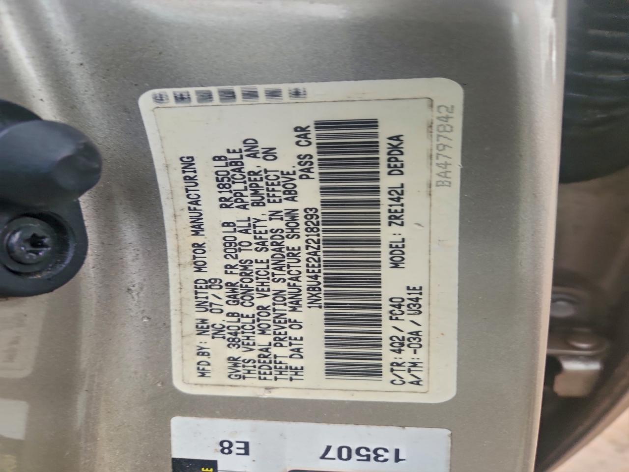2010 TOYOTA COROLLA