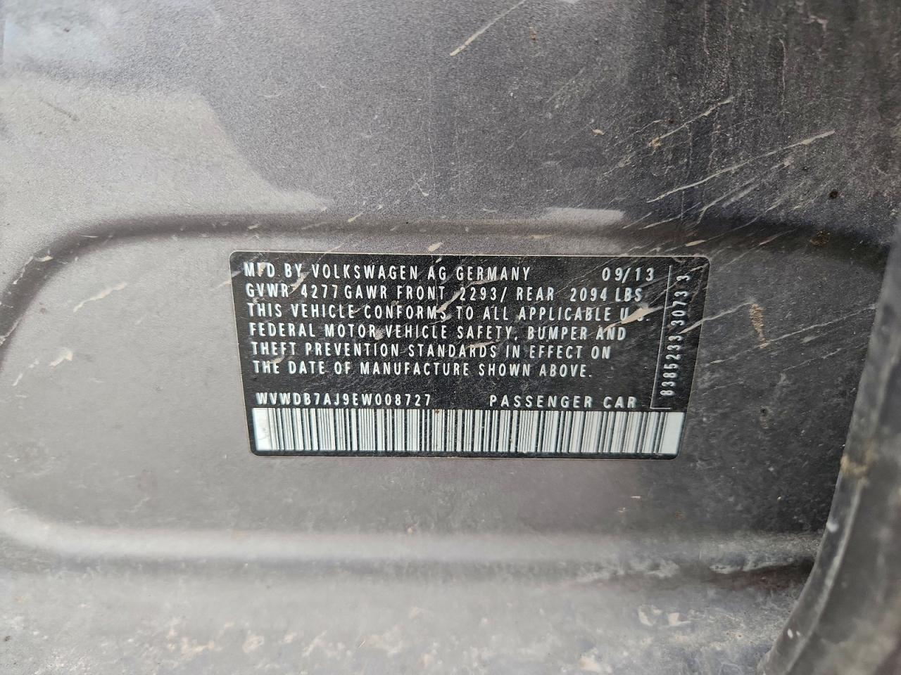 2014 VOLKSWAGEN GOLF