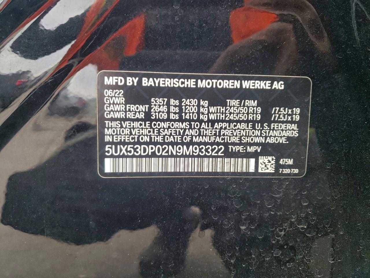 2022 BMW X3