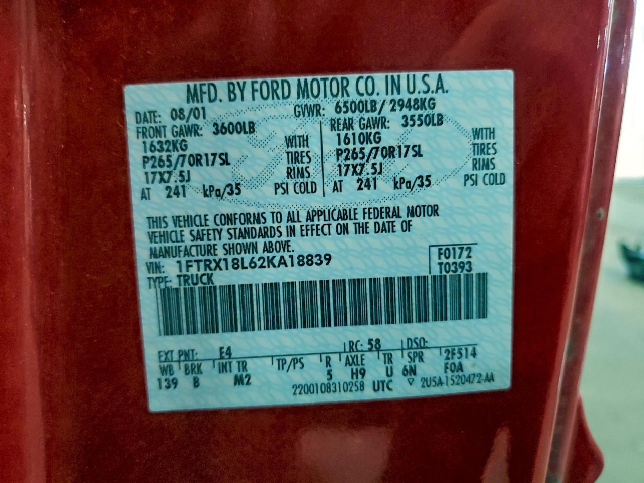 2002 FORD F-150