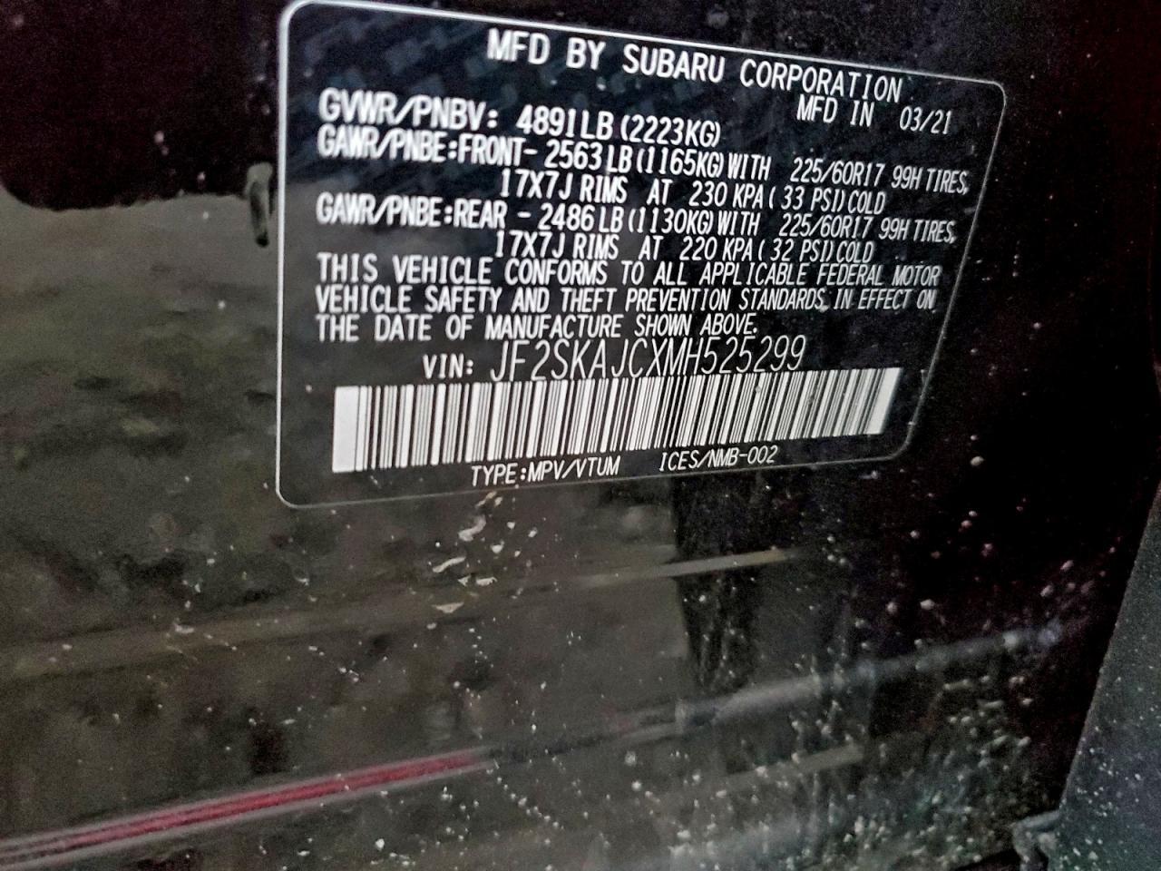 2021 SUBARU FORESTER