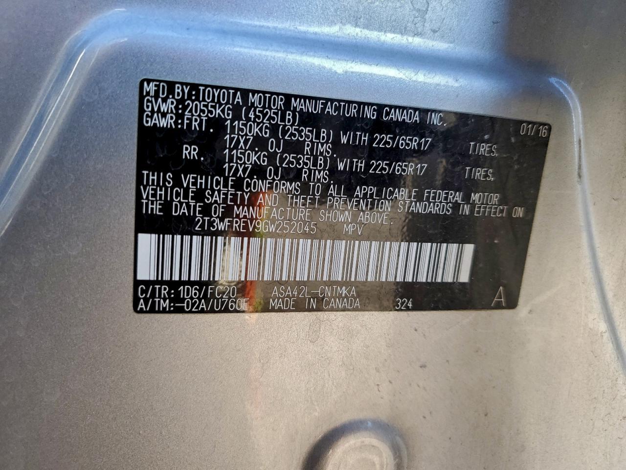 2016 TOYOTA RAV4
