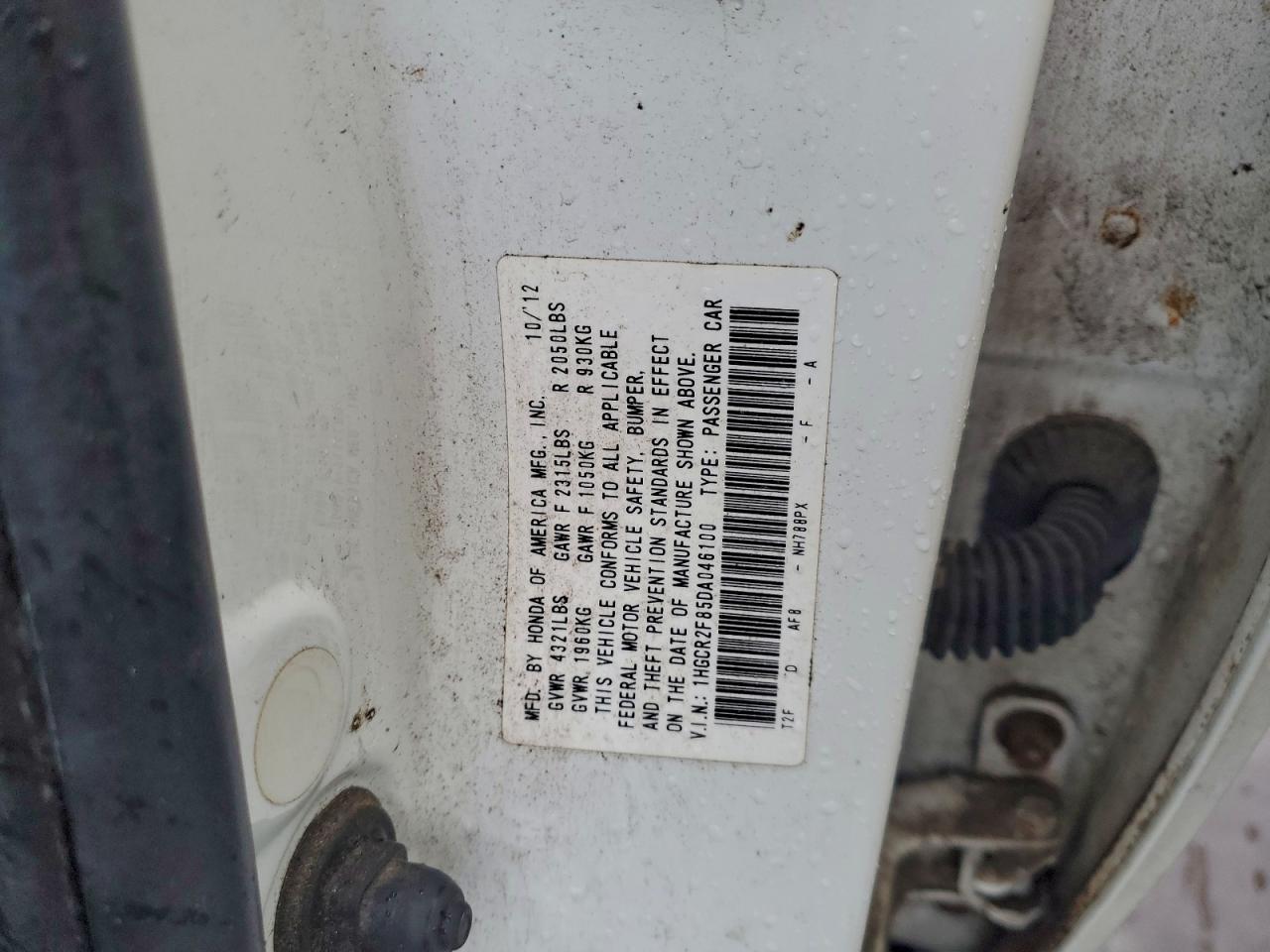 2013 HONDA ACCORD