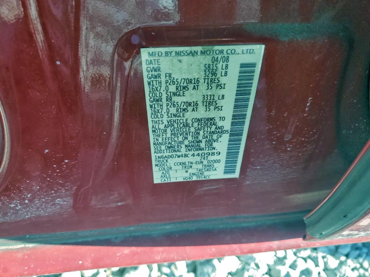 2008 NISSAN Frontier