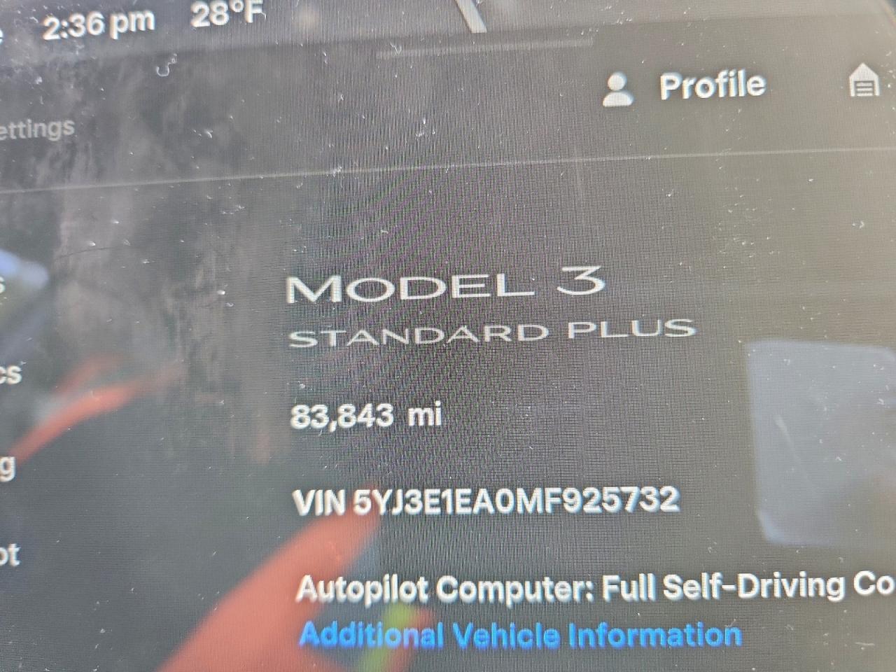 2021 TESLA MODEL 3