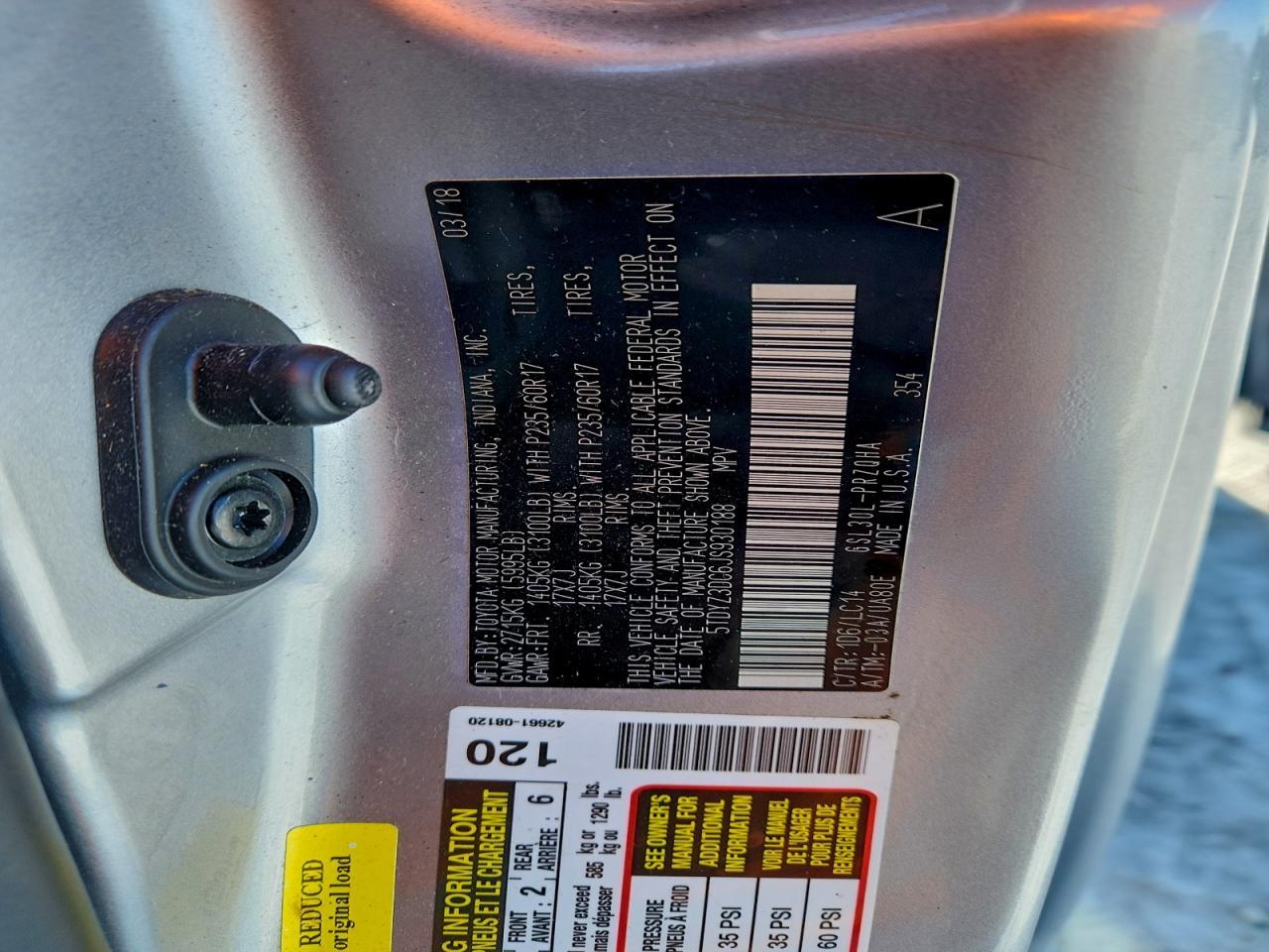 2018 TOYOTA SIENNA