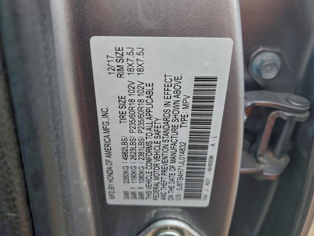 2018 ACURA RDX