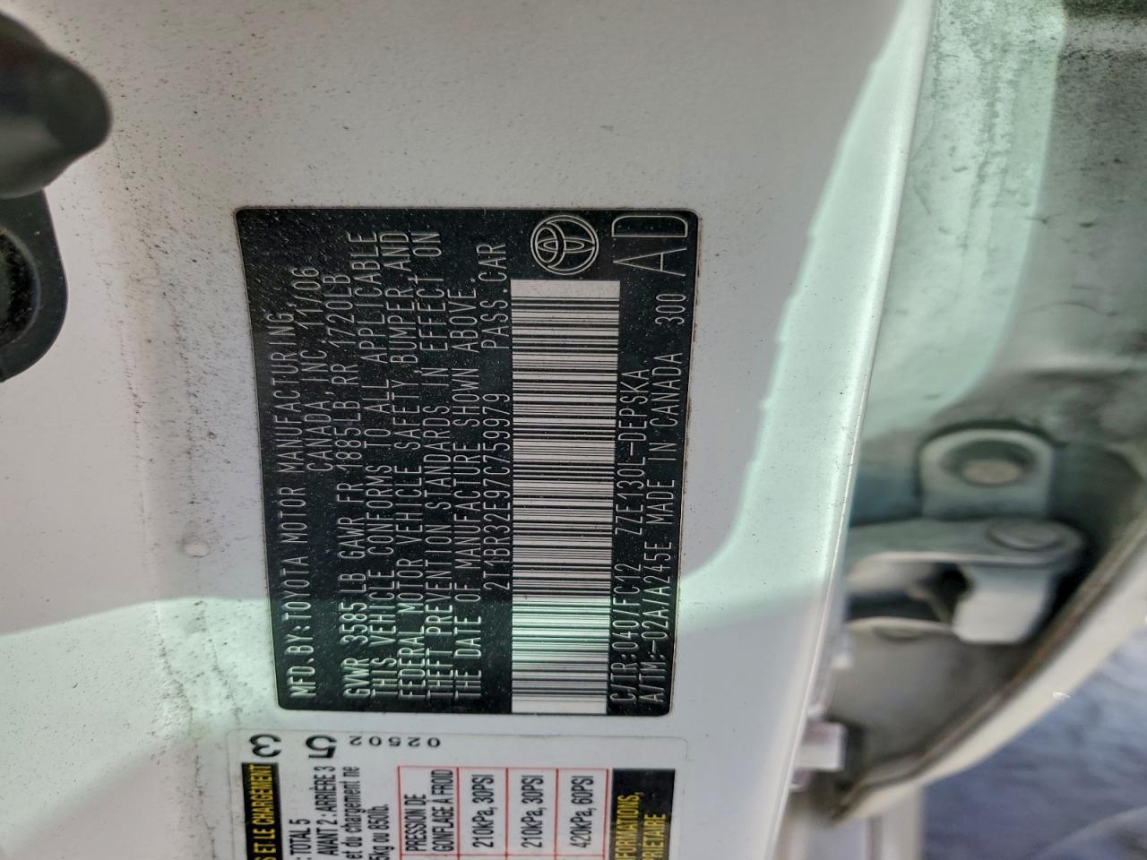2007 TOYOTA COROLLA