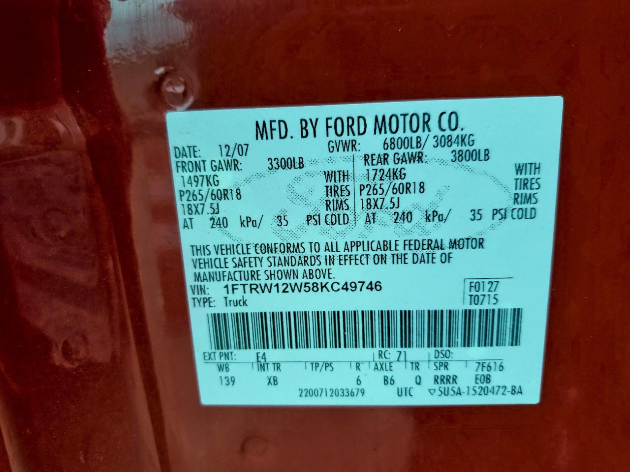 2008 FORD F-150