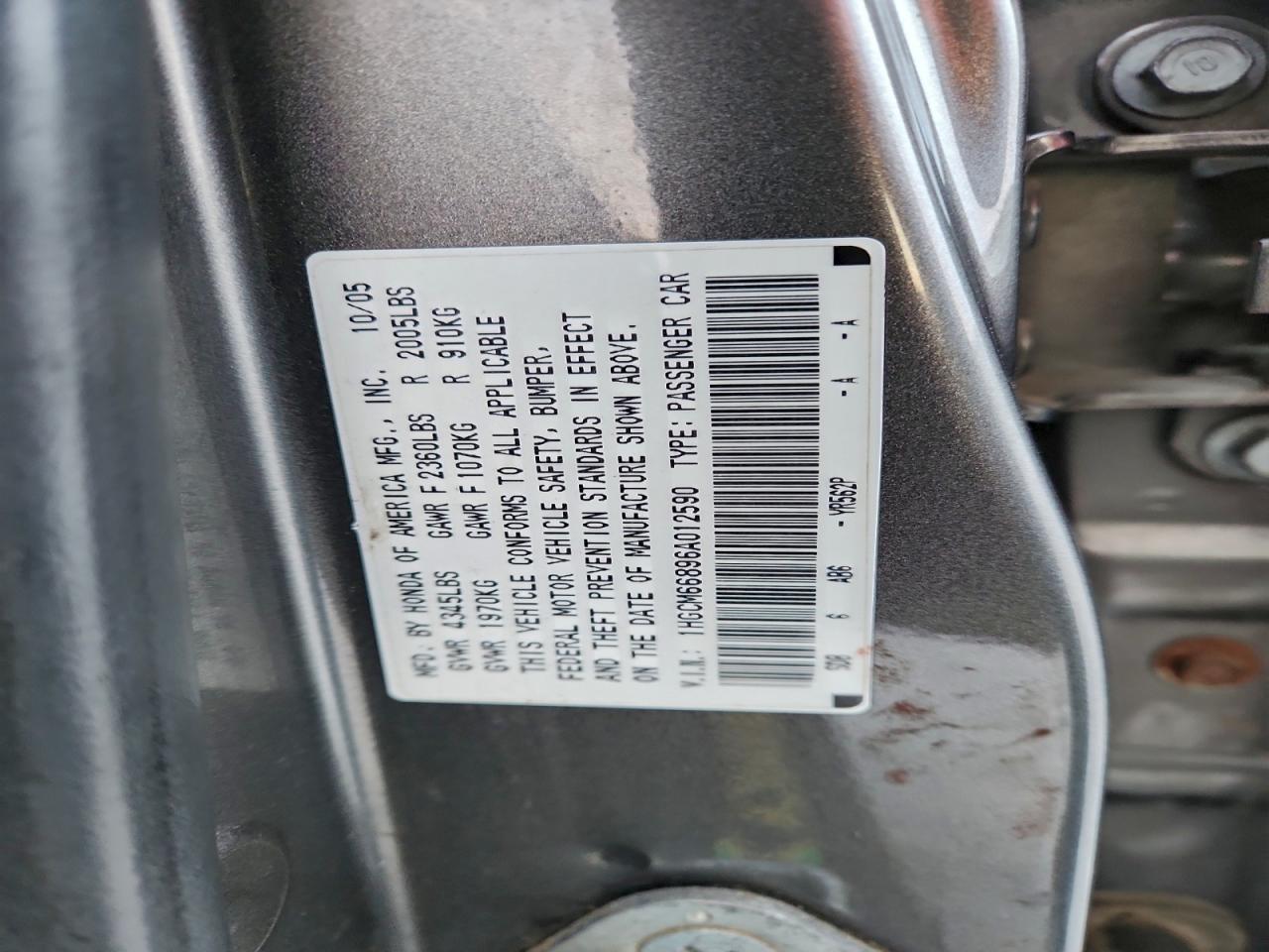 2006 HONDA ACCORD