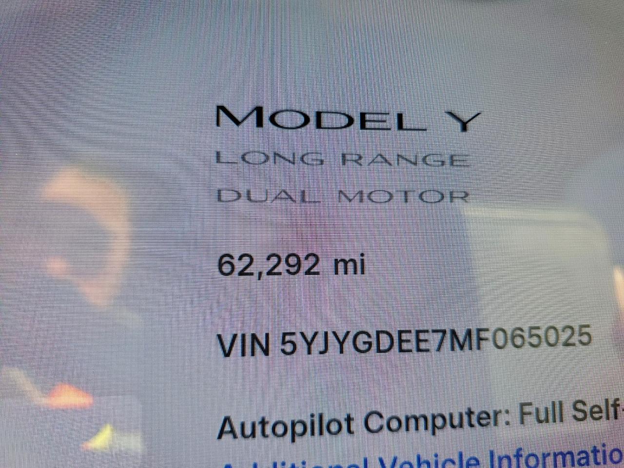 2021 TESLA MODEL Y
