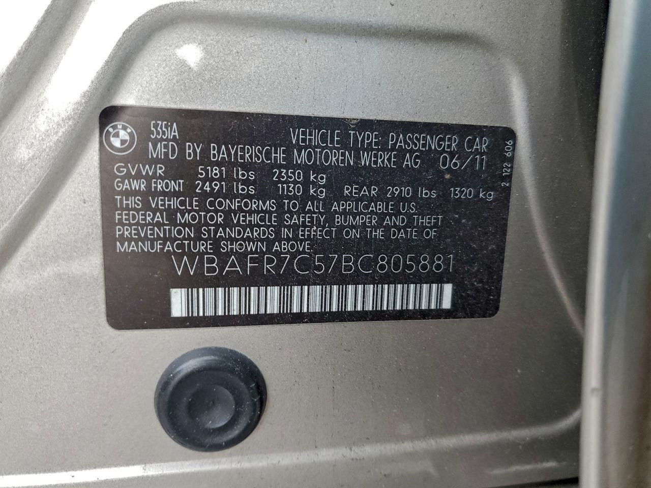 2011 BMW 5 series