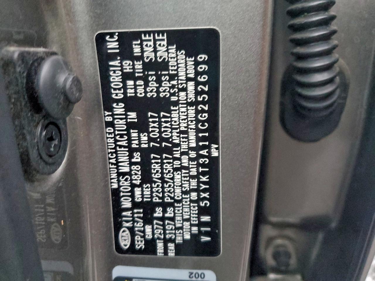 2012 KIA SORENTO
