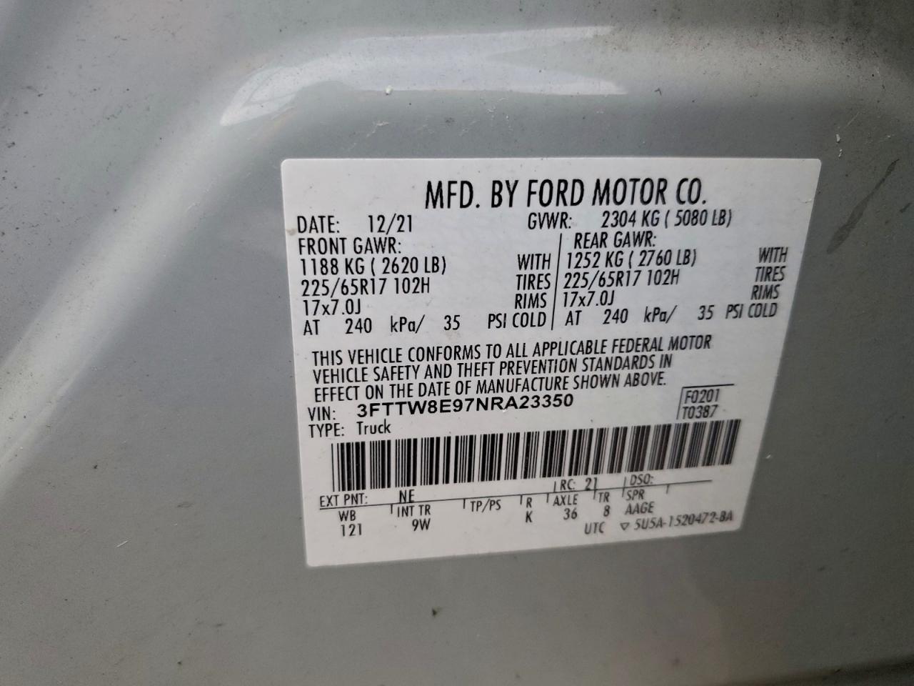 2022 FORD Maverick